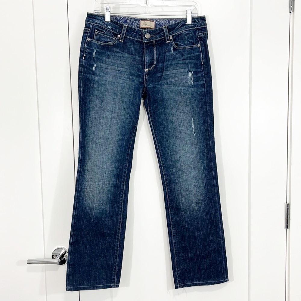 PAIGE Women's Boyfriend Jeans in Dark Blue